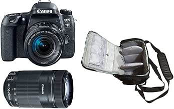 77D camera 18-55mm STM lens 55-250mm STM lens KamKorda Pro Camera Bag 77D camera 18-55mm STM lens 55-250mm STM lens KamKorda Pro Camera Bag