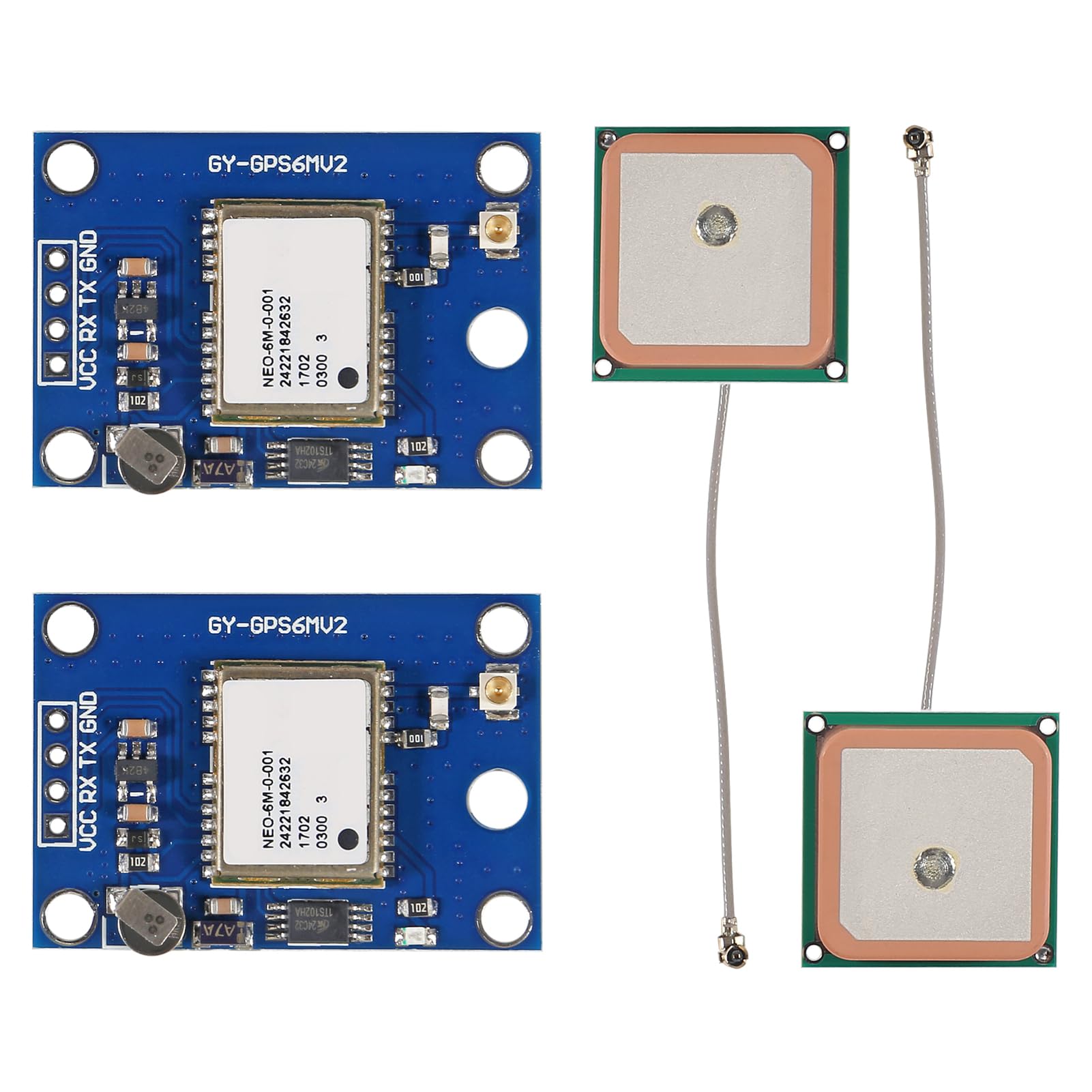 Amazon.com: AITRIP 2PCS GY-NEO6MV2 NEO-6M GPS Flight Controller Module ...