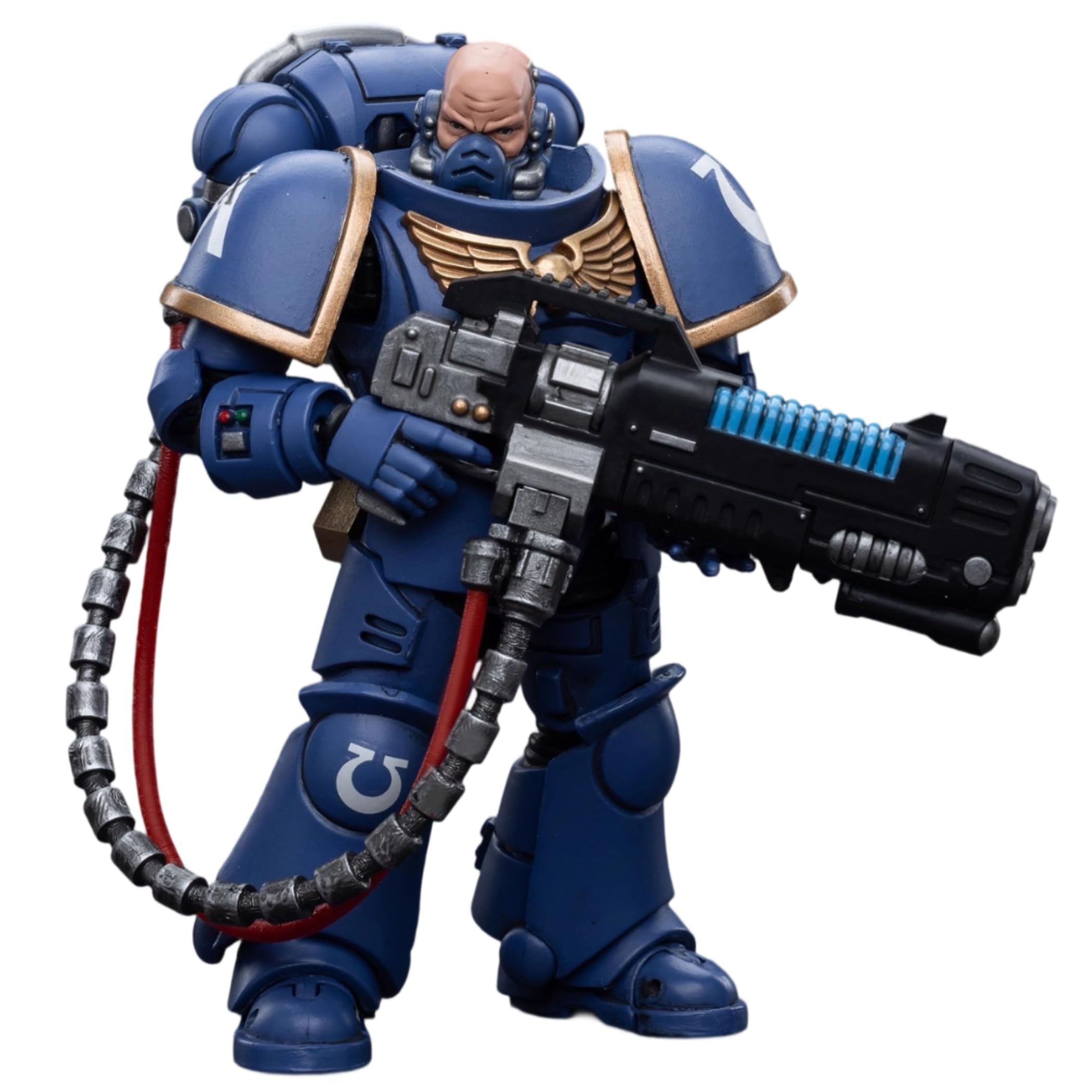 JOYTOY Brother Torsus Warhammer 40K 1/18 Action Figure Ultramarines Hellblasters Brother Torsus Modello da collezione 11,9 cm Regali di compleanno