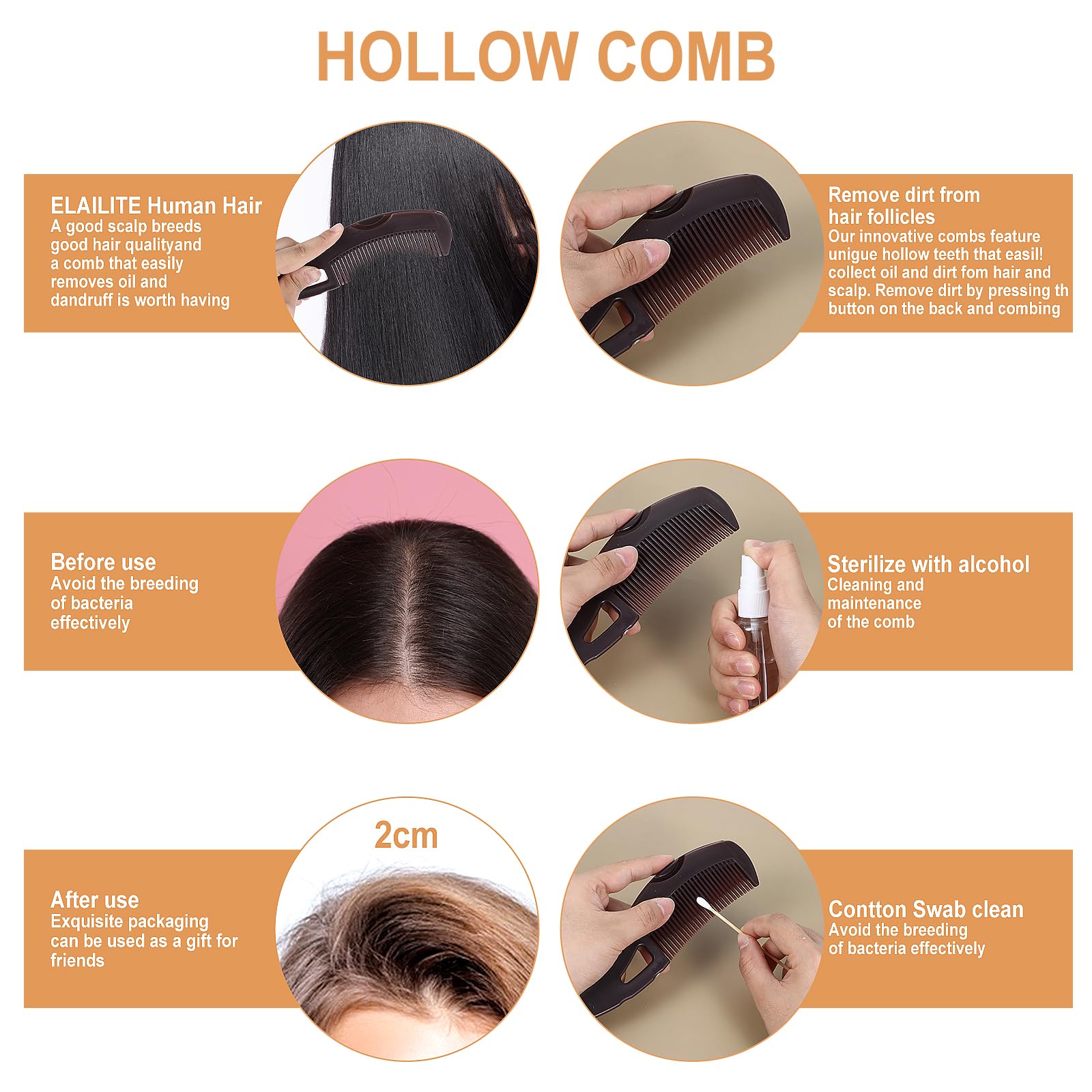 Nogeqi 2 Stück Kopfhaut Kamm Reinigung Schuppenkamm Erwachsene Schuppen Kamm, Kopfhautkamm, Dandruff Comb, Press Scalp Detox Comb Entfernung von Schuppen und Schmutz für Frauen Männer
