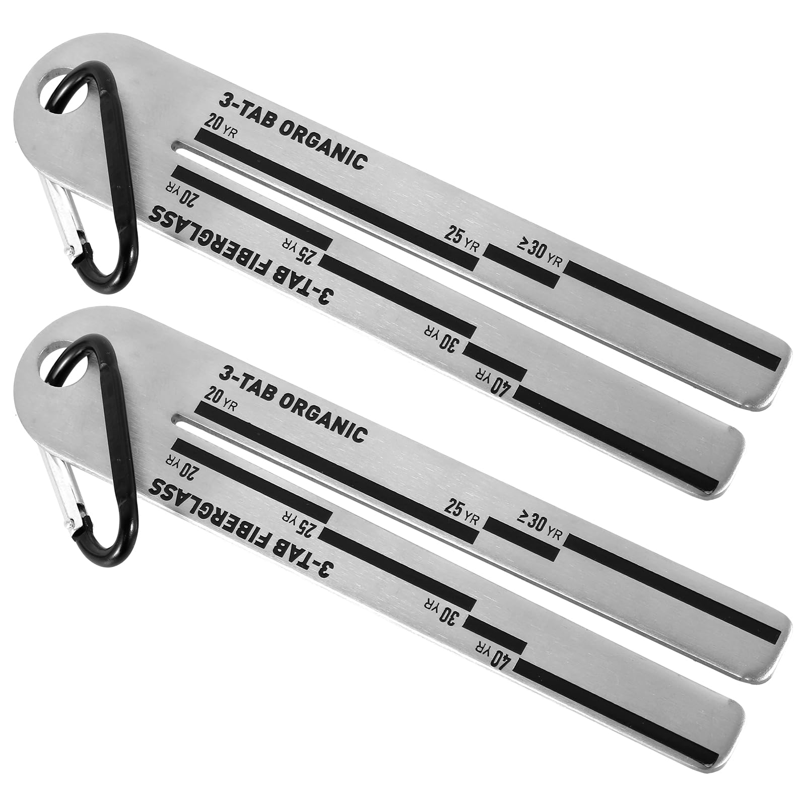 FALESOUL 2Pcs 4/09 Shingle Gauge, Engineering Shingle Gauge Tool, Roof Pitch Gauge with Carabiner, Measures and Analyze The Thickness of Shingle