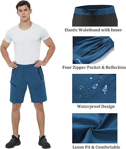 Miniatura 5 de Pantalones cortos de ciclismo de montaña para hombre, acolchados 3D, holgados, de secado rápido, ligeros, para ciclismo