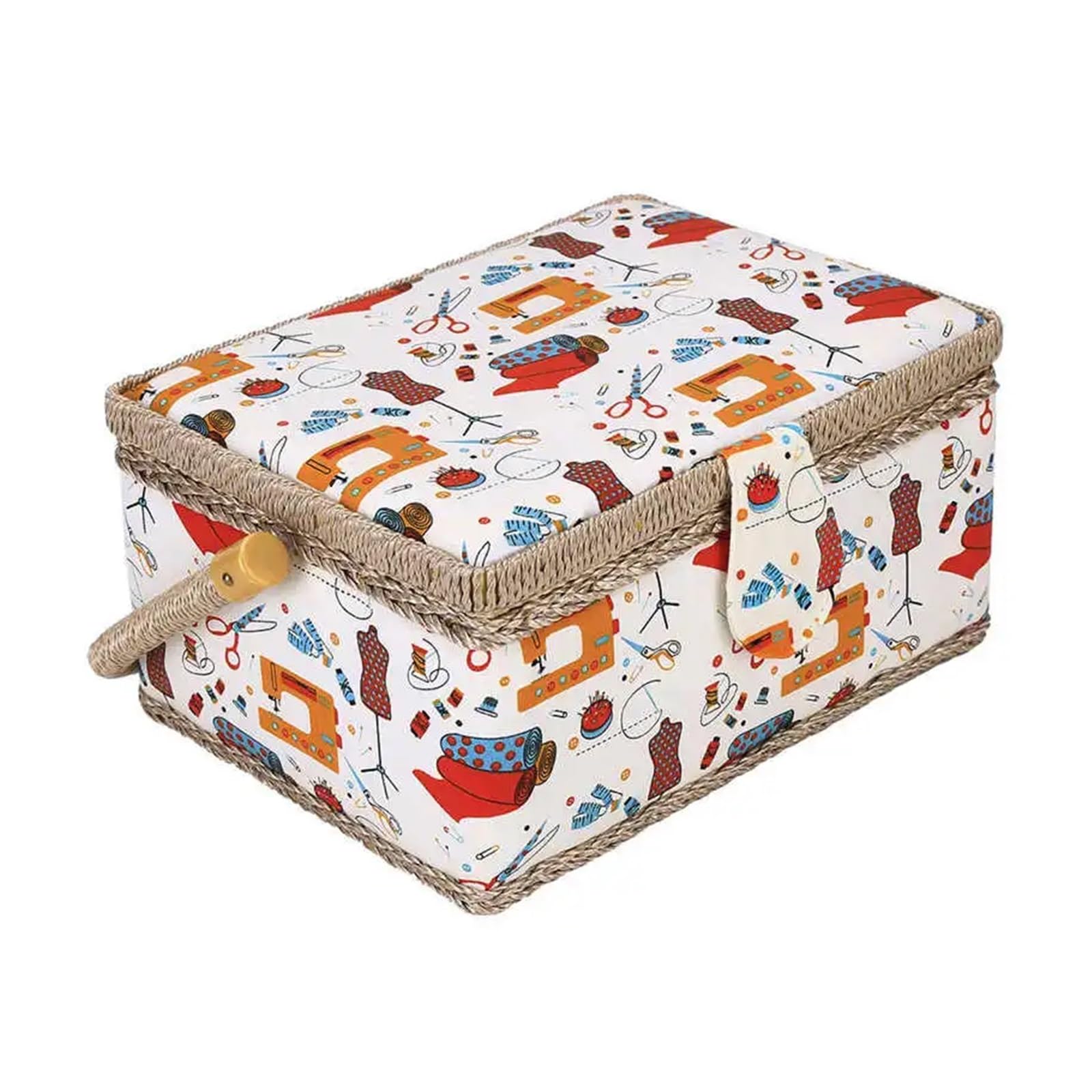 Cesta de Coser 3 Colors Craft Sewing Tool Needle Thread Basket Fabric Household Storage Box Organizer(Color3)