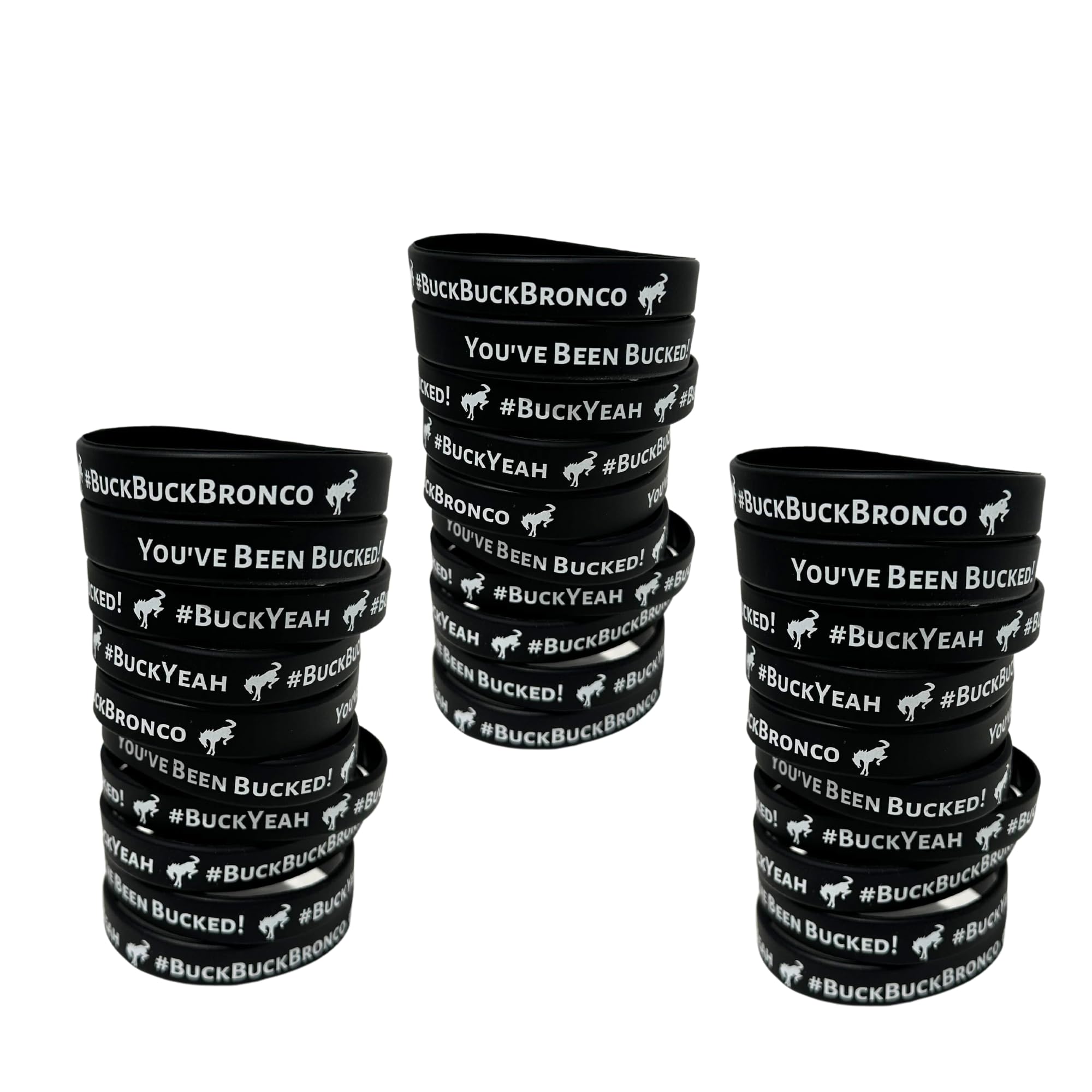 Lashicorn Buck Buck Bronco Rubber Horse Silicone Bracelets | 30 Pk Black Bulk for You’ve Been Bucked add to Cards and Tags or Horse Ducks Bucking Cars Game, 8 inches, Rubber Silicone, no