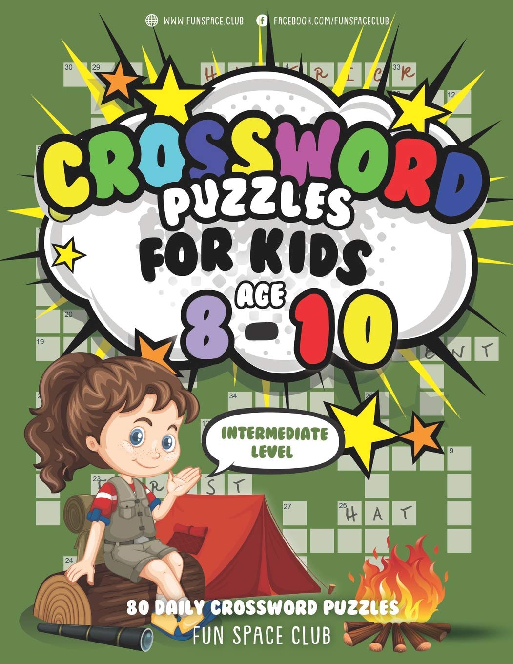 Crossword Puzzles for Kids Ages 8-10 Intermediate Level: 80 Daily Easy Puzzle Crossword for Kids: 1 (Crossword and Word Search Puzzle Books for Kids)