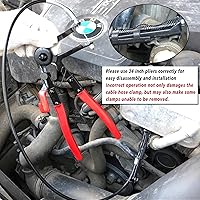 Vista 7 de Alicates de abrazadera de manguera de 24 pulgadas, herramienta de alambre apretado de abrazadera flexible con cable para reparaciones