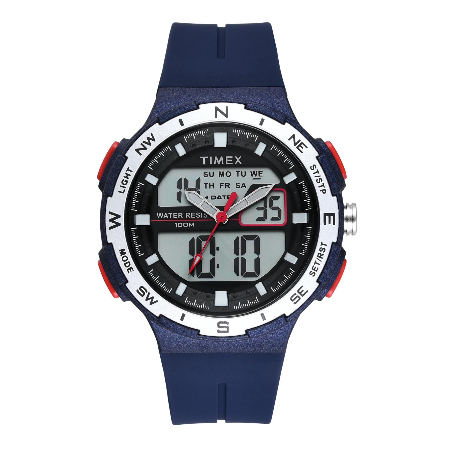 TIMEX Silicone Men Analog-Digital Round Dial Watch- Twesk3302T, Blue Band (B0CRYPJS6W) Amazon Price History, Amazon Price Tracker
