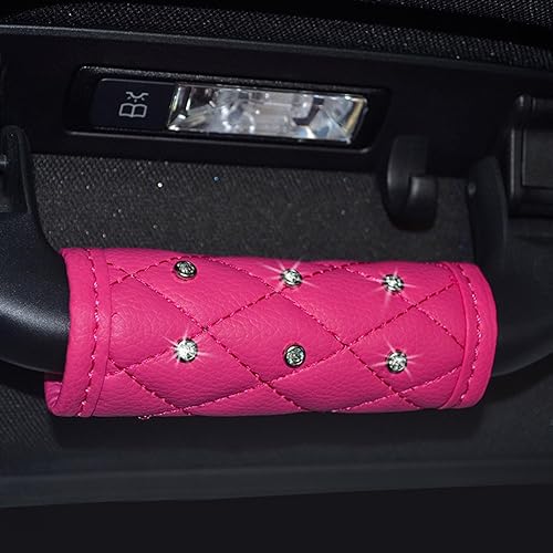 Miniatura 3 de Paquete de 4 fundas brillantes para manija de puerta de seguridad para automóviles, con cristales brillantes, almohadillas protectoras para manija