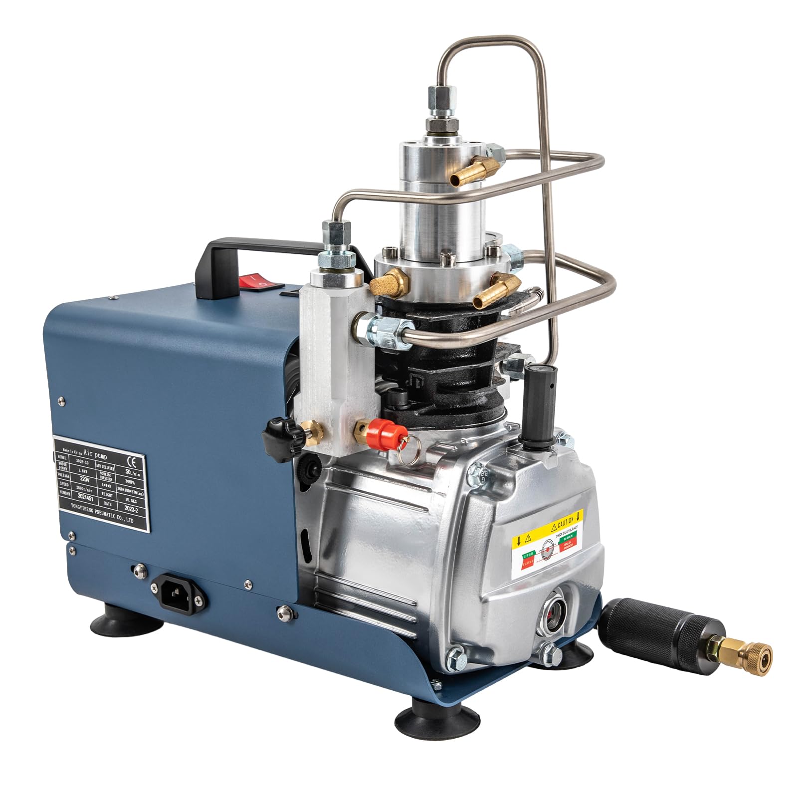 Sprężarka powietrza, kompresor 4500 psi, 300 bar, dwustopniowa kompresja, pompa wysokociśnieniowa 1800 W, pompa powietrza PCP do samochodu, roweru, motocykla, nurkowania