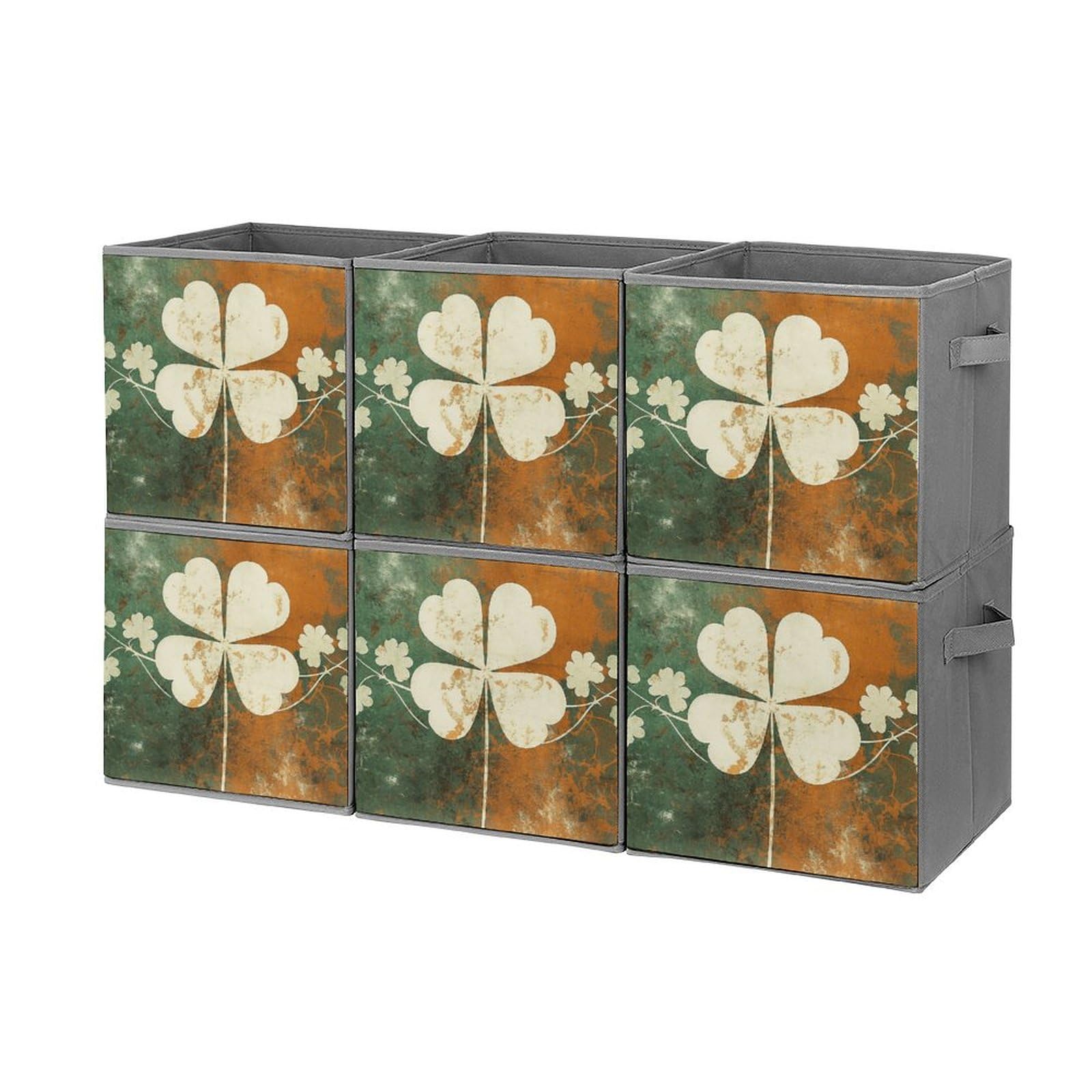 Boîtes de rangement pliables motif feuilles et organiseurs de placard