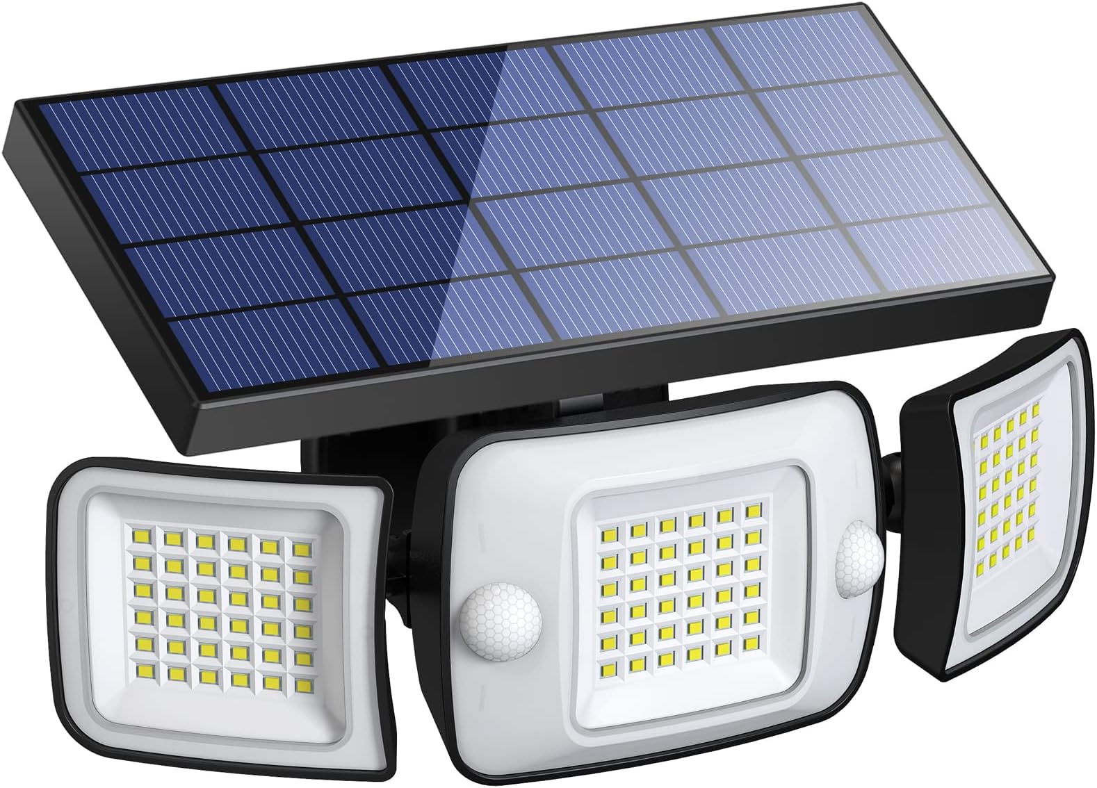 intelampSolar Lights Outdoor, Solar Lights Flood Lights Outdoor with 3 Lighting Modes and a Wide Lighting Security Light with 2 Motion Sensors for Yards Paths Garden Porch [Energy Class A+++]