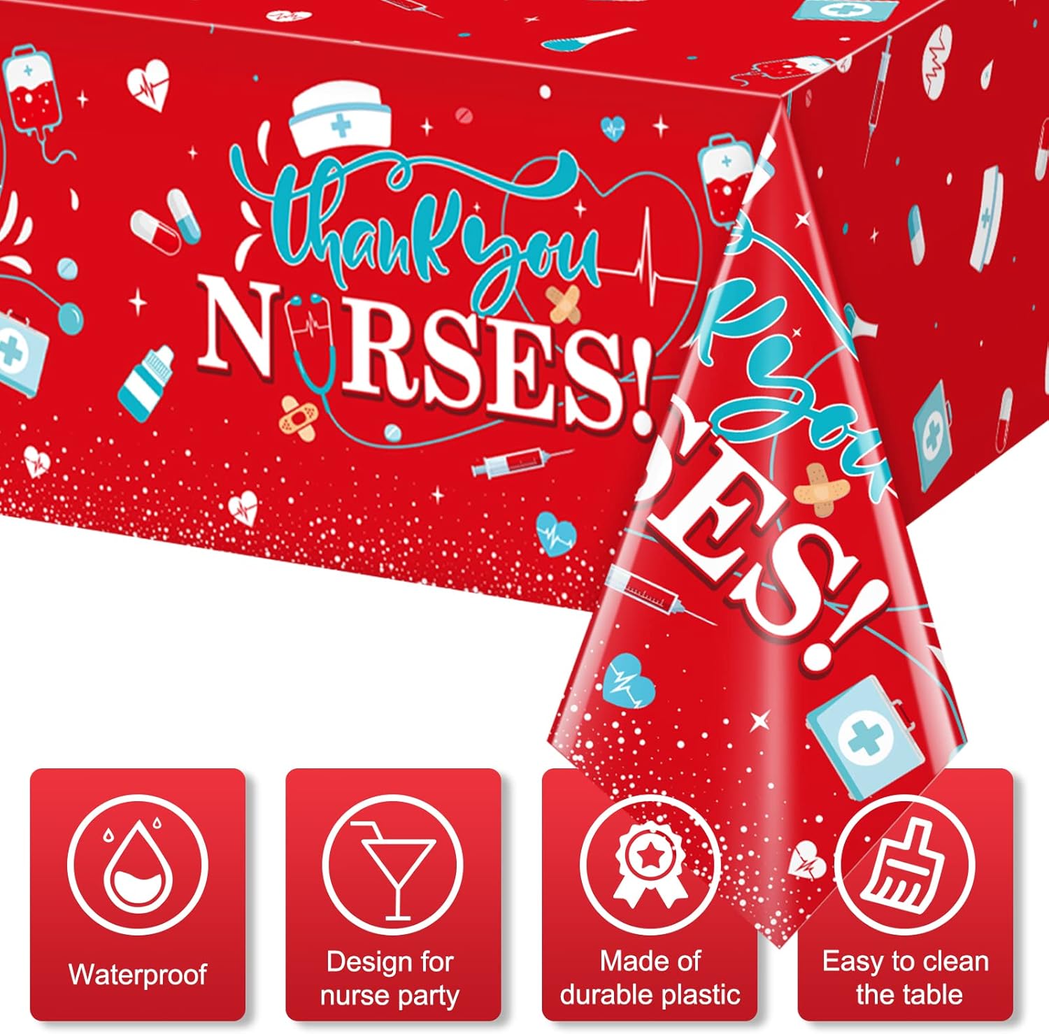 Ragnhild nurse party tablecloth and tableware