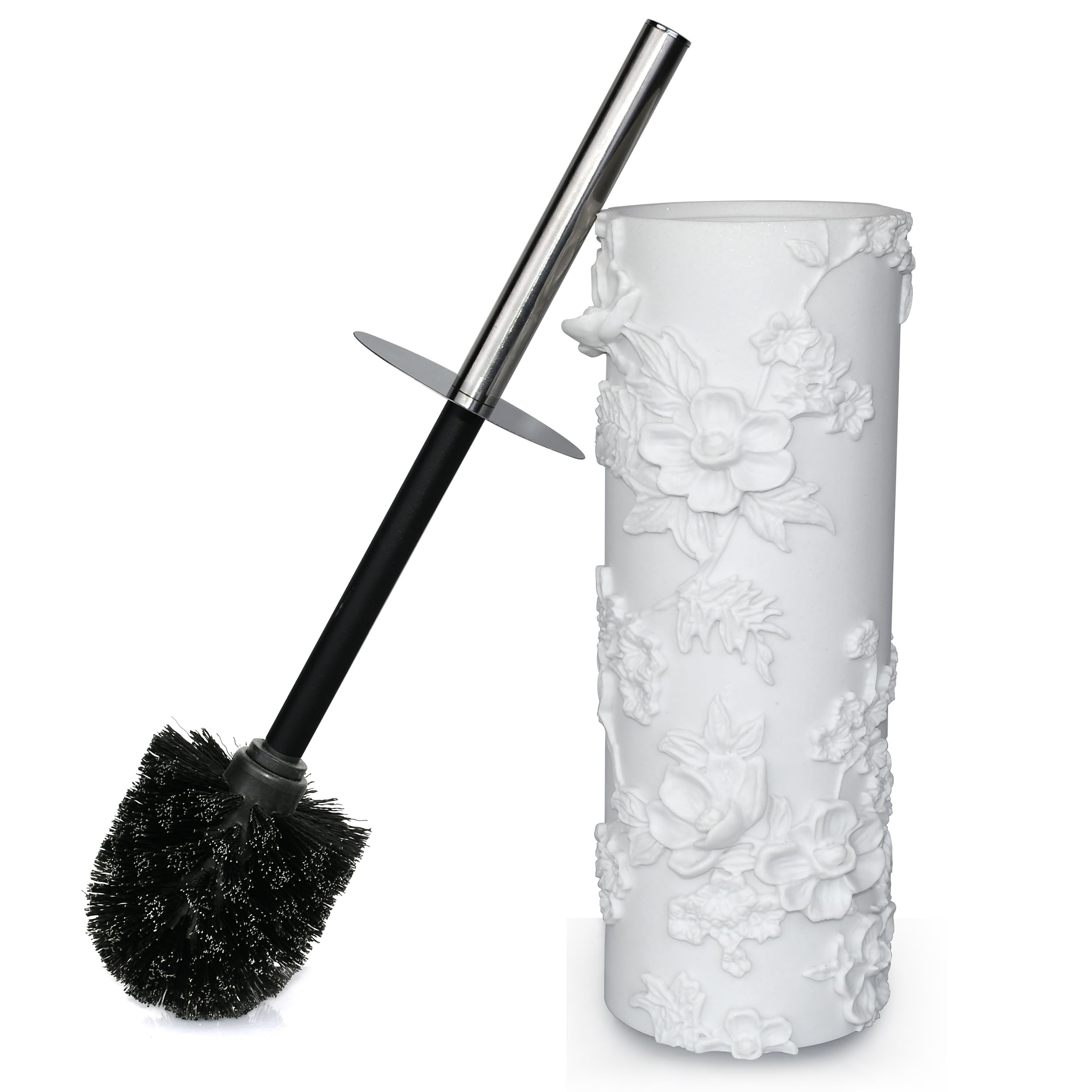 草月オリジナル花器　リボン白・黒2個組セット Amazon.com: Indecor Home White Floral Branches Design Resin Toilet