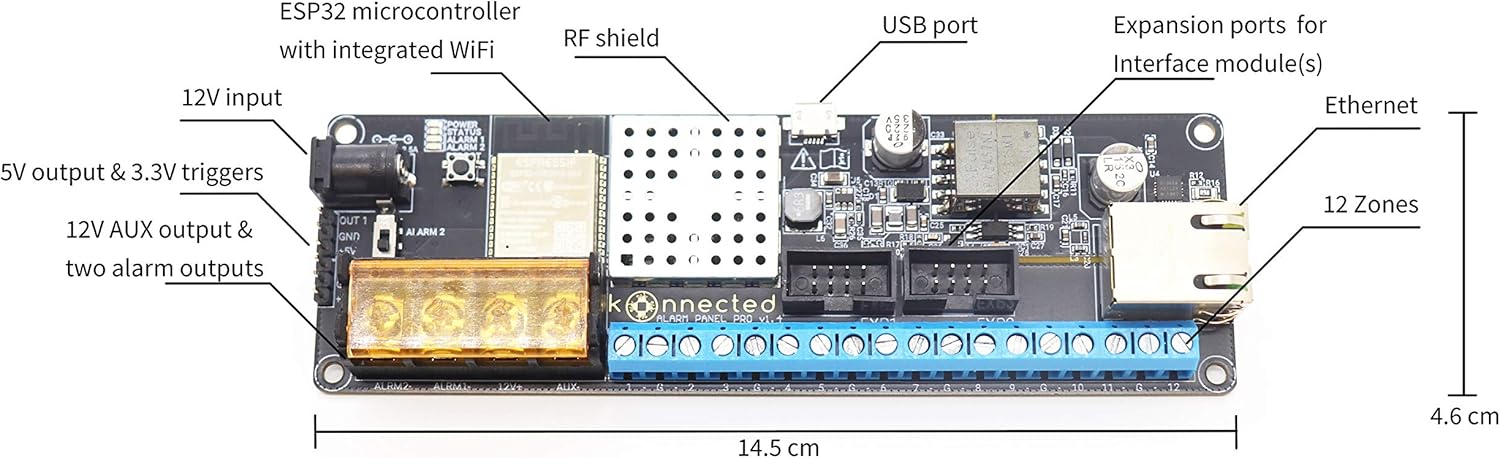 Prоmо 40% оƒƒ Konnected Alarm Panel Pro 12-Zone Wired Alarm System Retrofit Kit - Make Any Wired Alarm System Smart - No Monthly Fees - Works with SmartThings, Home Assistant, Hubitat (12 Zone Conversion Kit) 🔥 Crаzу Dеаlѕ Konnected Alarm Panel Pro 12-Zone Wired Alarm System Retrofit Kit - Make Any Wired Alarm System Smart - No Monthly Fees - Works with SmartThings, Home Assistant, Hubitat (12 Zone Conversion Kit)