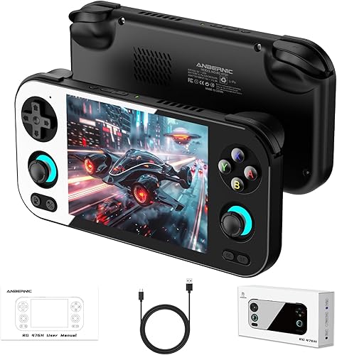 RG 476H Retro Consola de juegos portátil RG 476H consola de juegos retro 4.7 pulgadas IPS pantalla multi-táctil 128G UFS2.2 Android 13 Unisoc T820