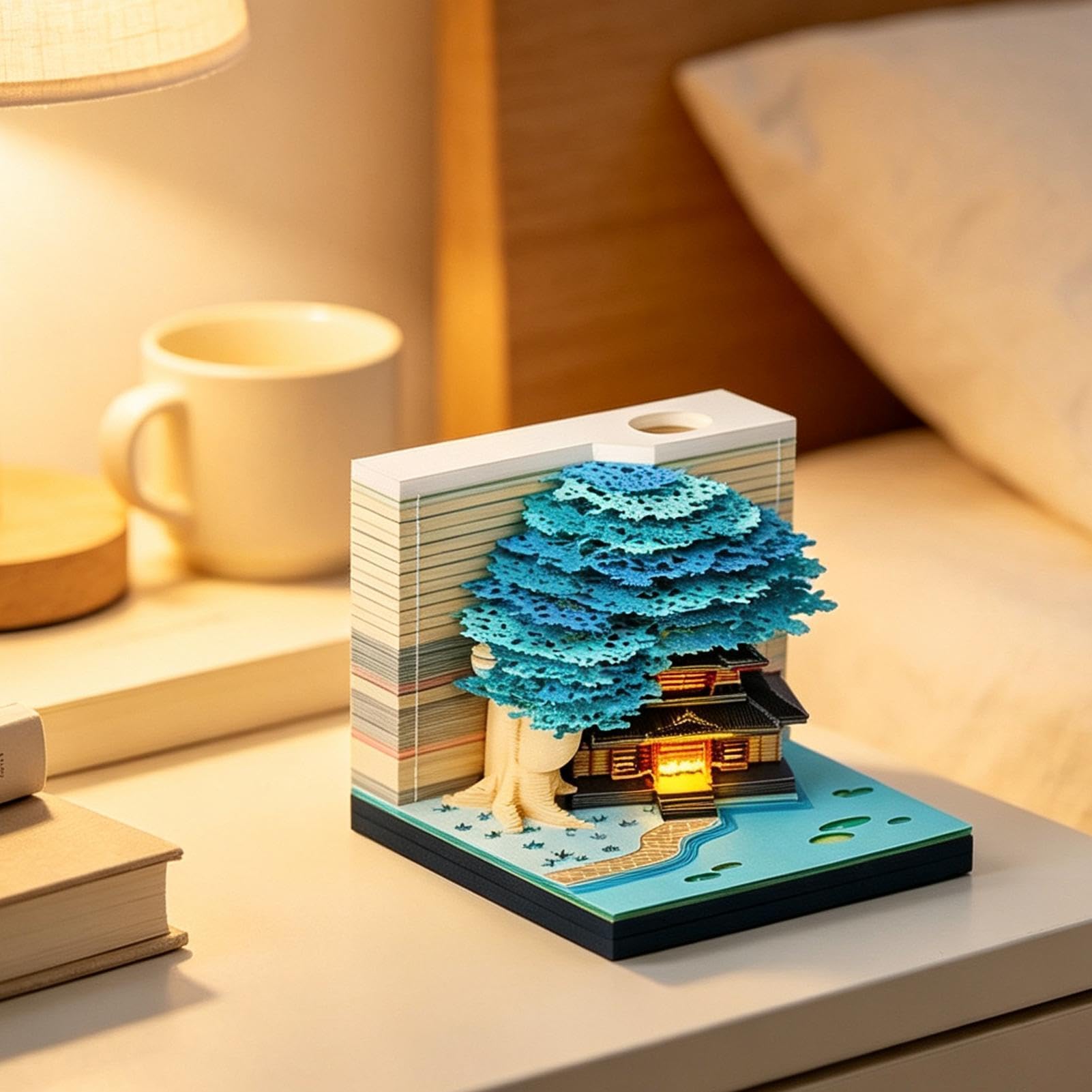 3D Kalender 2027 2027 3D Schreibtisch Zeitmesser Schnitzerei Notiz-Block | -Kalender-Skulptur Für Bücherregal, Homeoffice, Schule, Studentenwohnheim, Wohnung, Schlafzimmer, Wohnzimmer