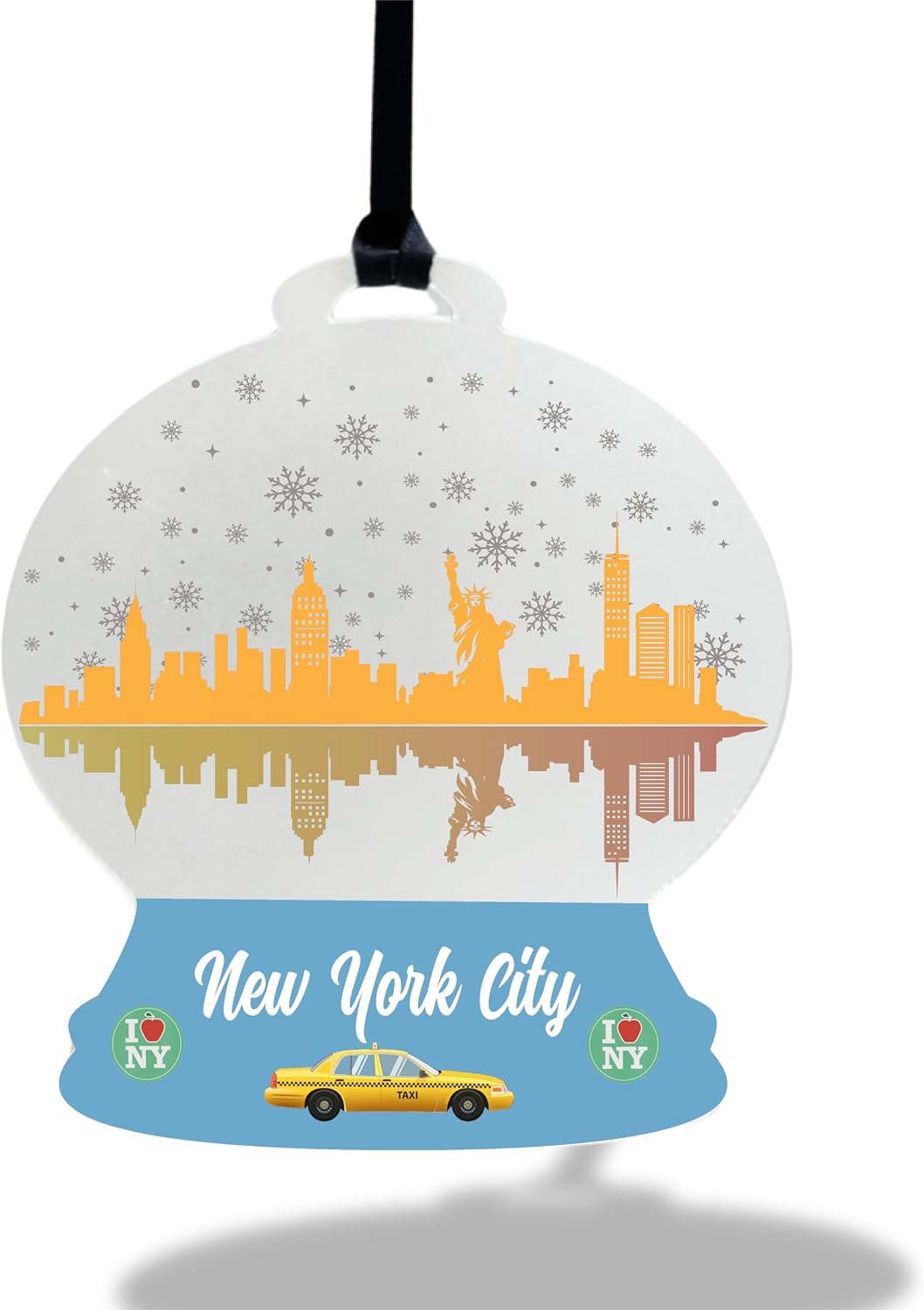 New York City Skyline Acrylic Christmas Ornament