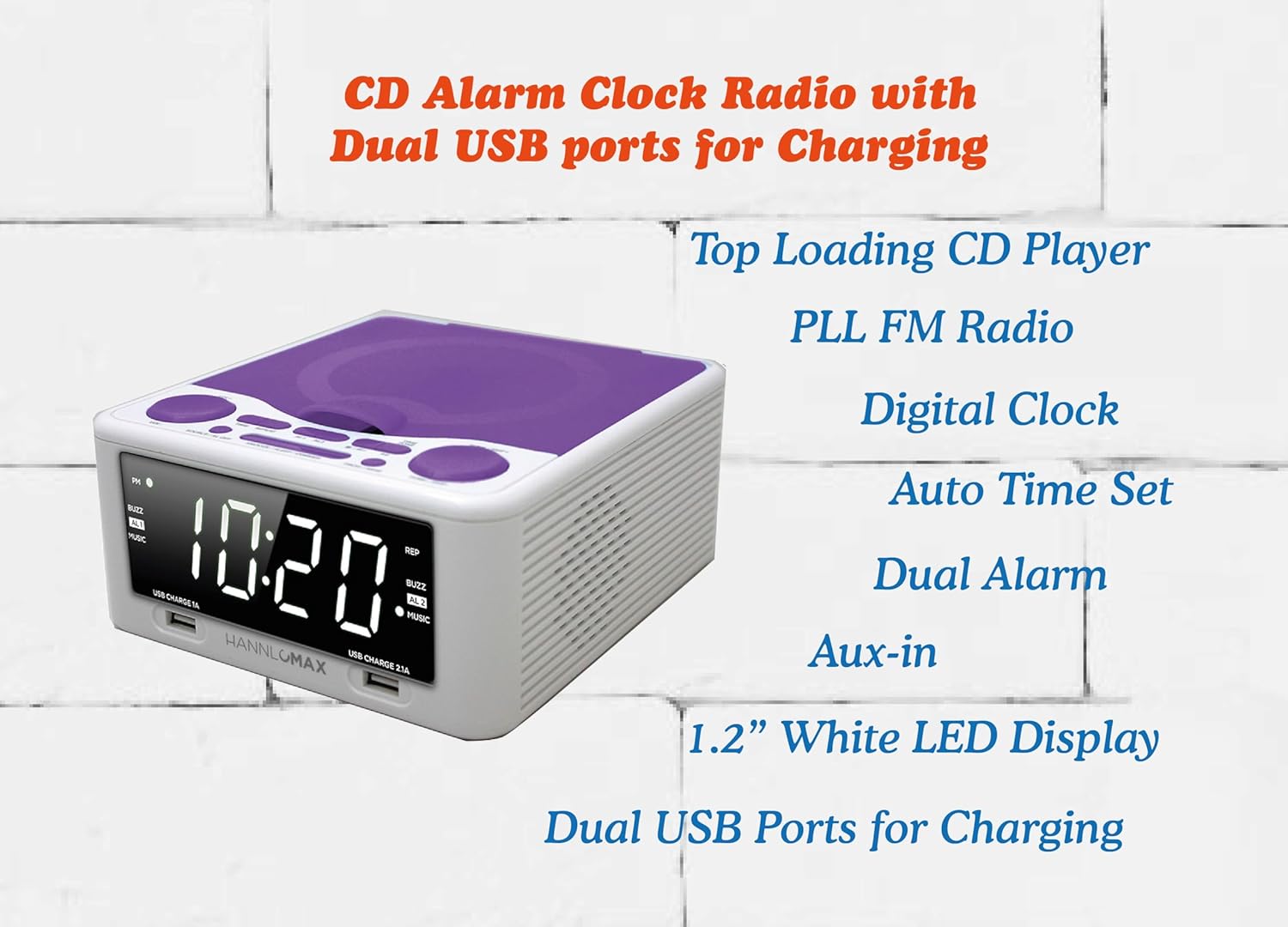Discover the HANNLOMAX HX-300CD: Your Ultimate CD Player with FM Radio and Dual USB Charging