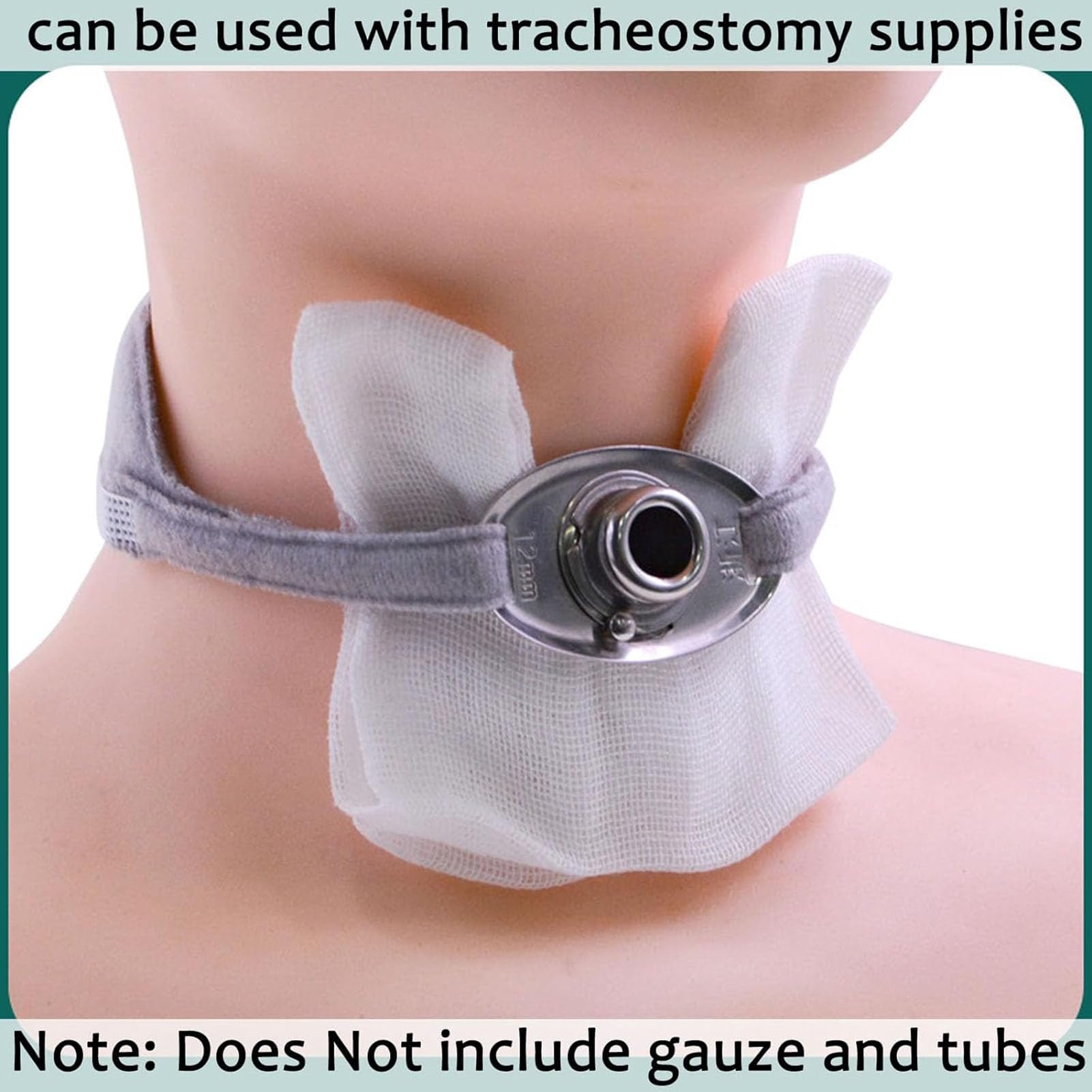 Correa Segura para Traqueotomía, Collar De Traqueotomía, Banda para el Cuello Desechable para Traqueotomía para laringectomía, Empaquetada Individualmente, 2/4 Piezas
