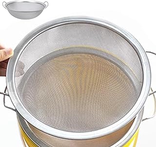 Feinmaschiges Farbsieb, 60 Mesh Emulsion Honigsieb – Edelstahl Rundsieb, Drahtsieb mit Griff für Motorkühlmittel, Haus, Glasur, Farbe
