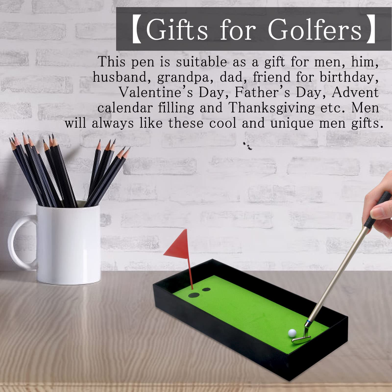 HENGBIRD Set di 3 Penne a Forma di Golf, Regali per Uomini