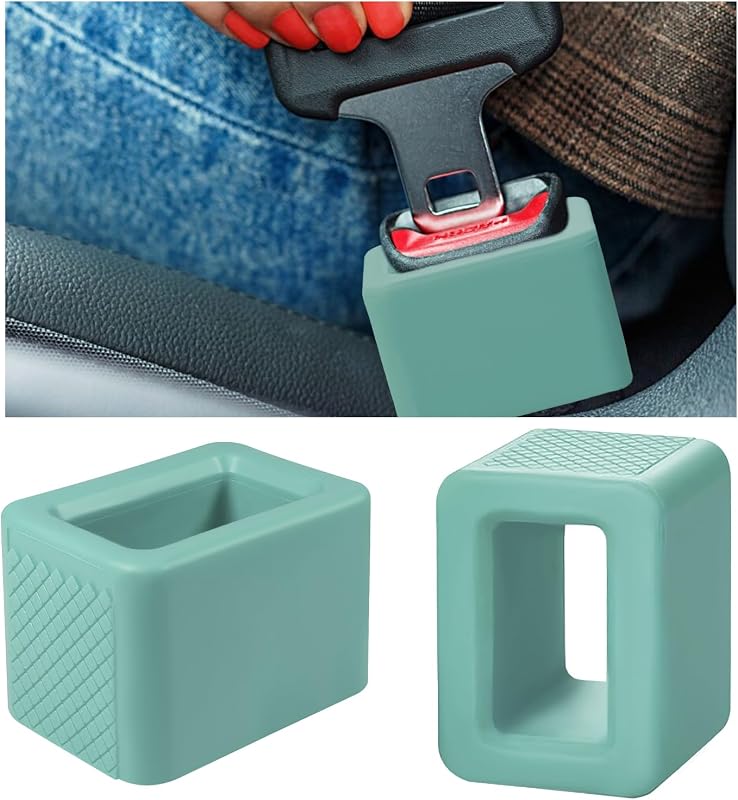 Suporte de Silicone para Fivela do Cinto de Segurança Ohleats Verde – 2 unidades