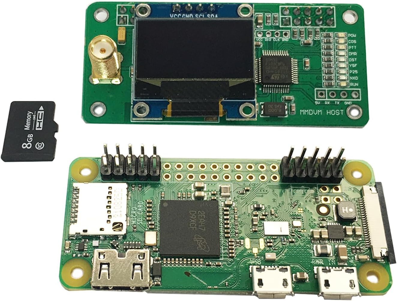 Hotspot MMDVM migliorato, completamente assemblato con display OLED, Wi-Fi, modem vocale digitale per DMR D-Star YSF P25 NXDN POCSAG UHF antenna 433 MHz, compatibile con Pi-Star & Raspberry Pi Zero W
