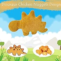 Vista 5 de 5 Packs Dino Nugget Pillow Plush, Large Dinosaur Chicken Nugget Pillow Stuffed Animal Plush Toy, Dino Nugget Dinosaur Theme Party Decoration