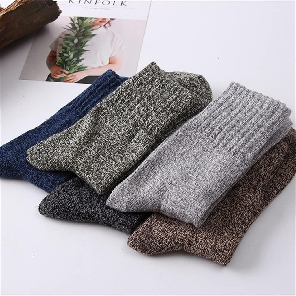5 Pair/set Men's Socks Stripe Casual Thick Cotton Winter Warm Male