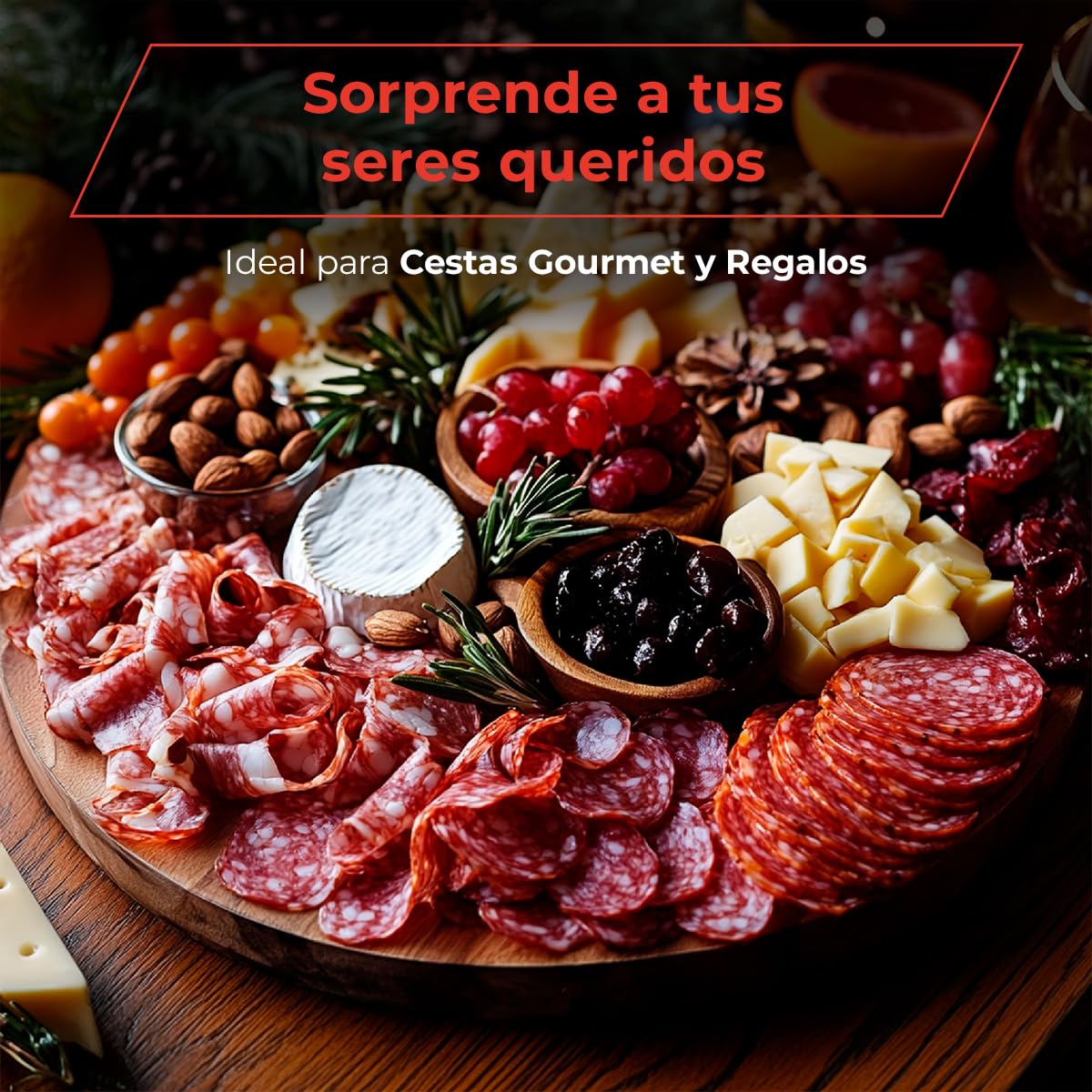Surtido Ibérico - Lomo, Chorizo y Salchichón - Embutidos Ibéricos envasados al Vacío de Elaboración Tradicional - EIbérico (Surtido Gourmet)