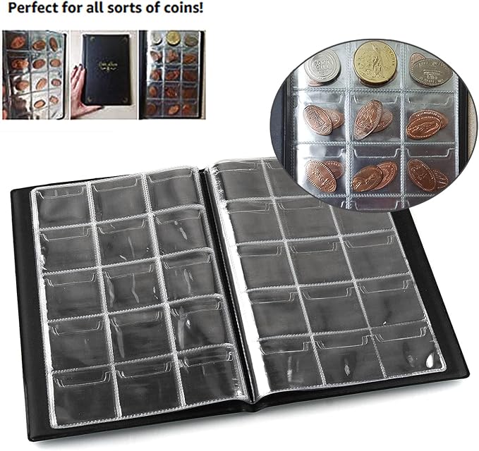 Álbum para moneda 150 bolsillos negro miniatura 5