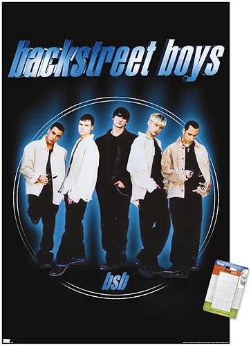 Trends International Backstreet Boys - Póster de pared circular, 22.37 x 34.00 pulgadas, paquete de póster y montaje prémium