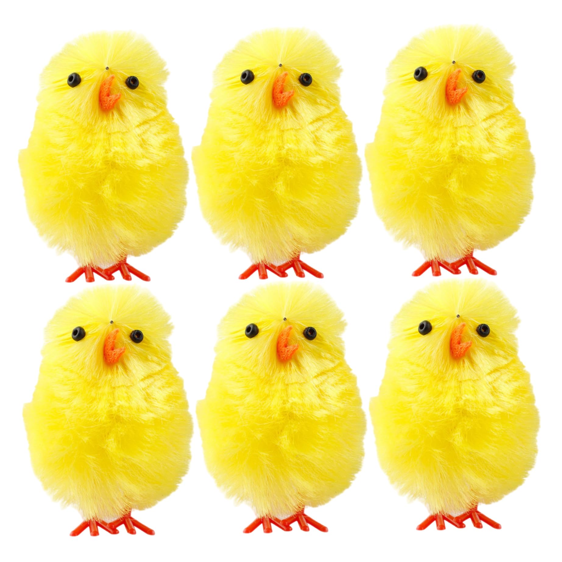 Xdyyjrasa Baby Chicks for Easter Crafts 6Pcs 4cm – Fluffy Mini Plush Chick Ornaments for Bonnet & Basket Decorations