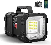 Lanterna LED,Recarregavel USB Holofote 10000mAh 1200LM,Lanterna de mão à prova d'água IP67