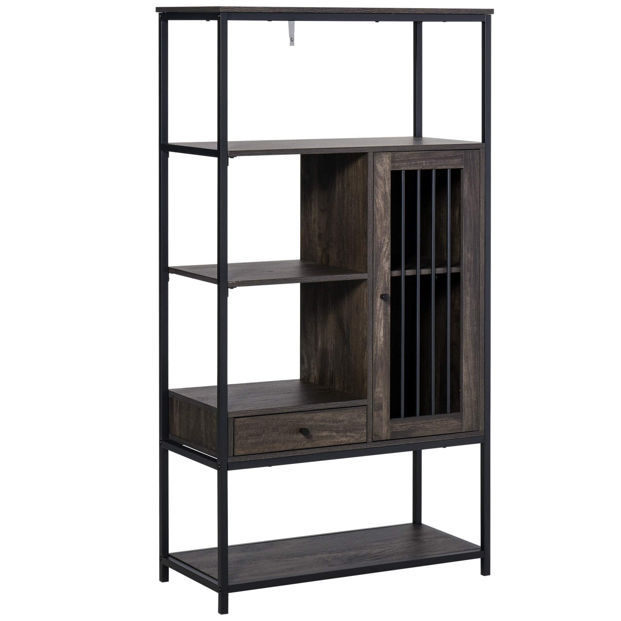 Buy 4Tier Industrial Style Bookcase with Open Storage Display