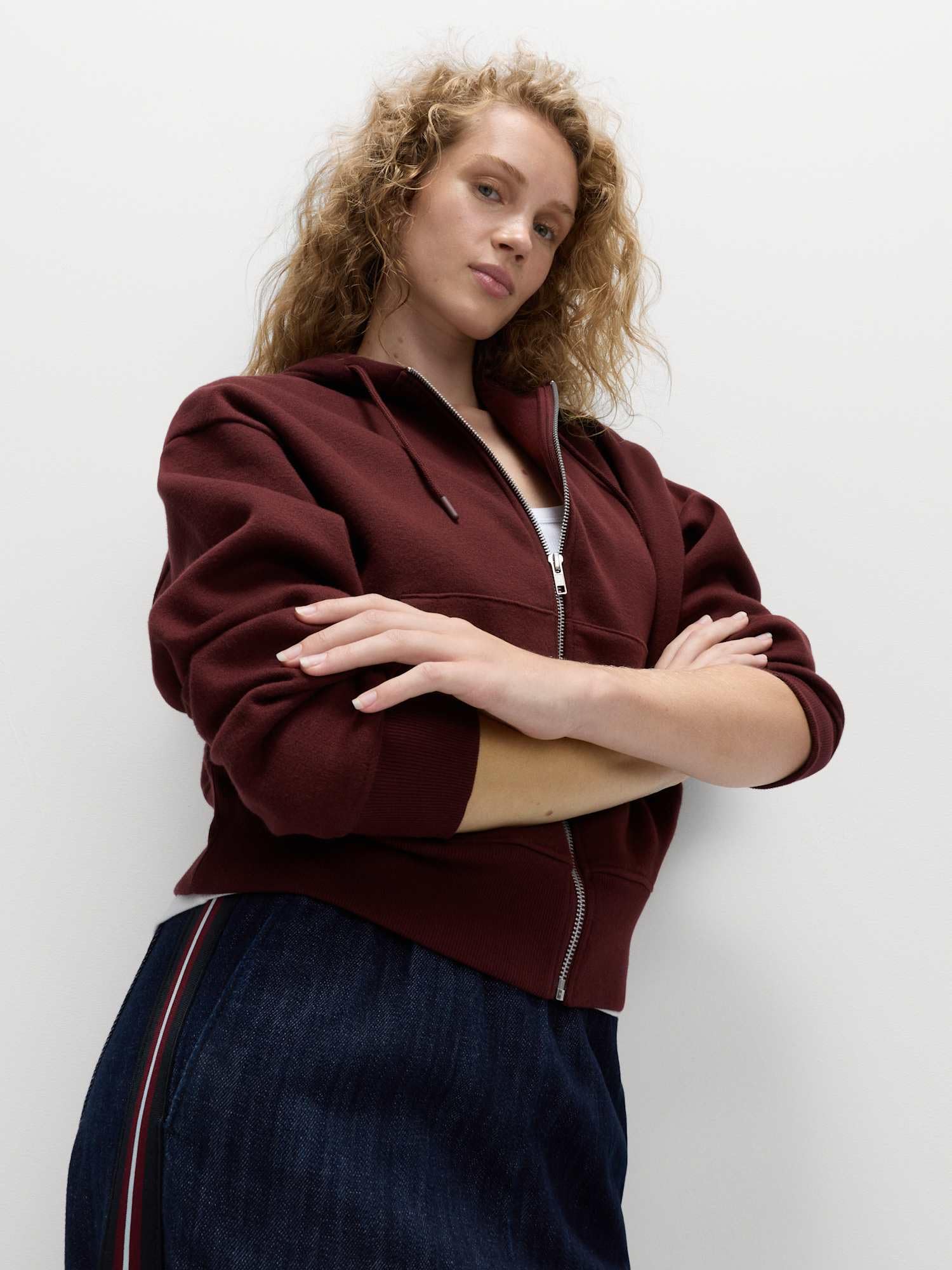 Marks & Spencer Sudadera con Cremallera y Capucha con Alto Contenido en Algodón para Mujer, Ajuste Normal, Acabado Afelpado