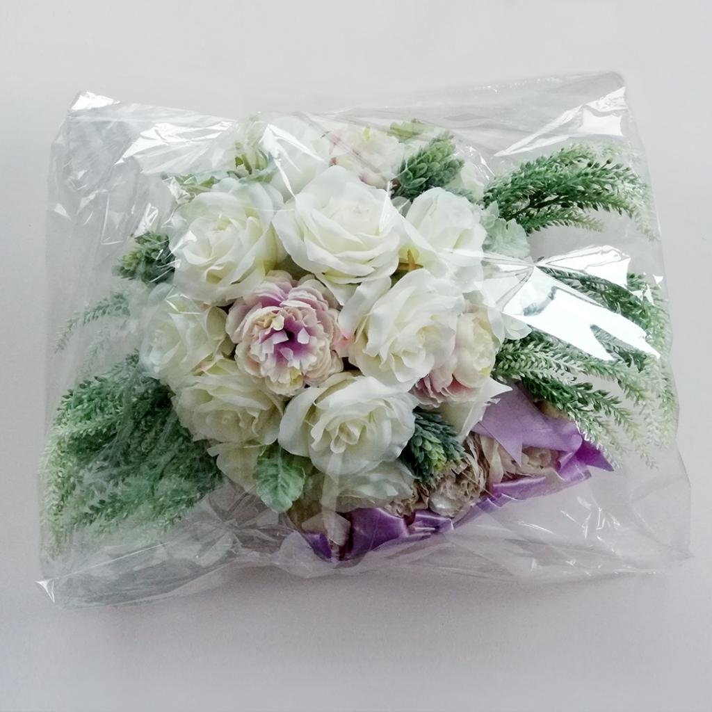 12 Pièces Kit de Décorations de Voiture de Mariage Arcs Fleur en Soie Nœuds Papillon - Rouge