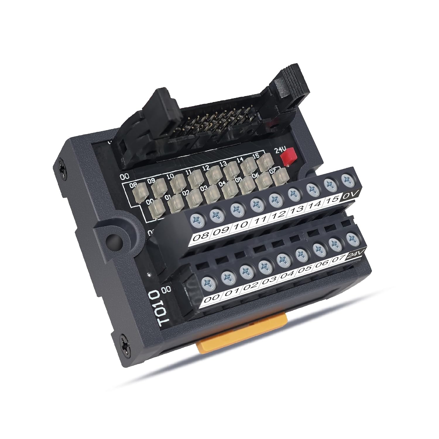 SIRON DBLUEE Terminal Block, 16 Positions Dual Row 24V 1A Screw