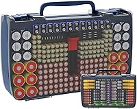 Vista 15 de Organizador de Baterías Caja Estuche Soporte de Almacenamiento con Probador - Capacidad para 269 Baterías de Doble Cara Paquete Variado, Contiene