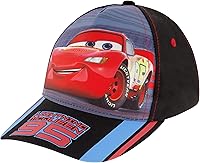 Disney Lightning McQueen Boys Baseball Cap - Adjustable Cotton Hat for Toddlers 2-4 & Kids 4-7