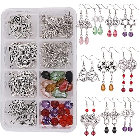 Kit DIY Boucles D'Oreilles Résine Bohemia - 8 Paires Avec Connecteurs Et Matériel Complet