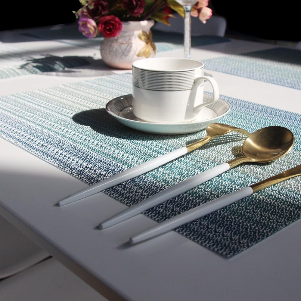 70% Off Discount Bright Dream Placemats Washable Table Placemats Plastic Wipe Clean for Kitchen Table Non-Slip Woven Vinyl Outdoor Hard Table Mats 12x18 inches Set of 6(Black+Gold) Buy 1 get 1 🔥 Bright Dream Placemats Washable Table Placemats Plastic Wipe Clean for Kitchen Table Non-Slip Woven Vinyl Outdoor Hard Table Mats 12x18 inches Set of 6(Black+Gold)