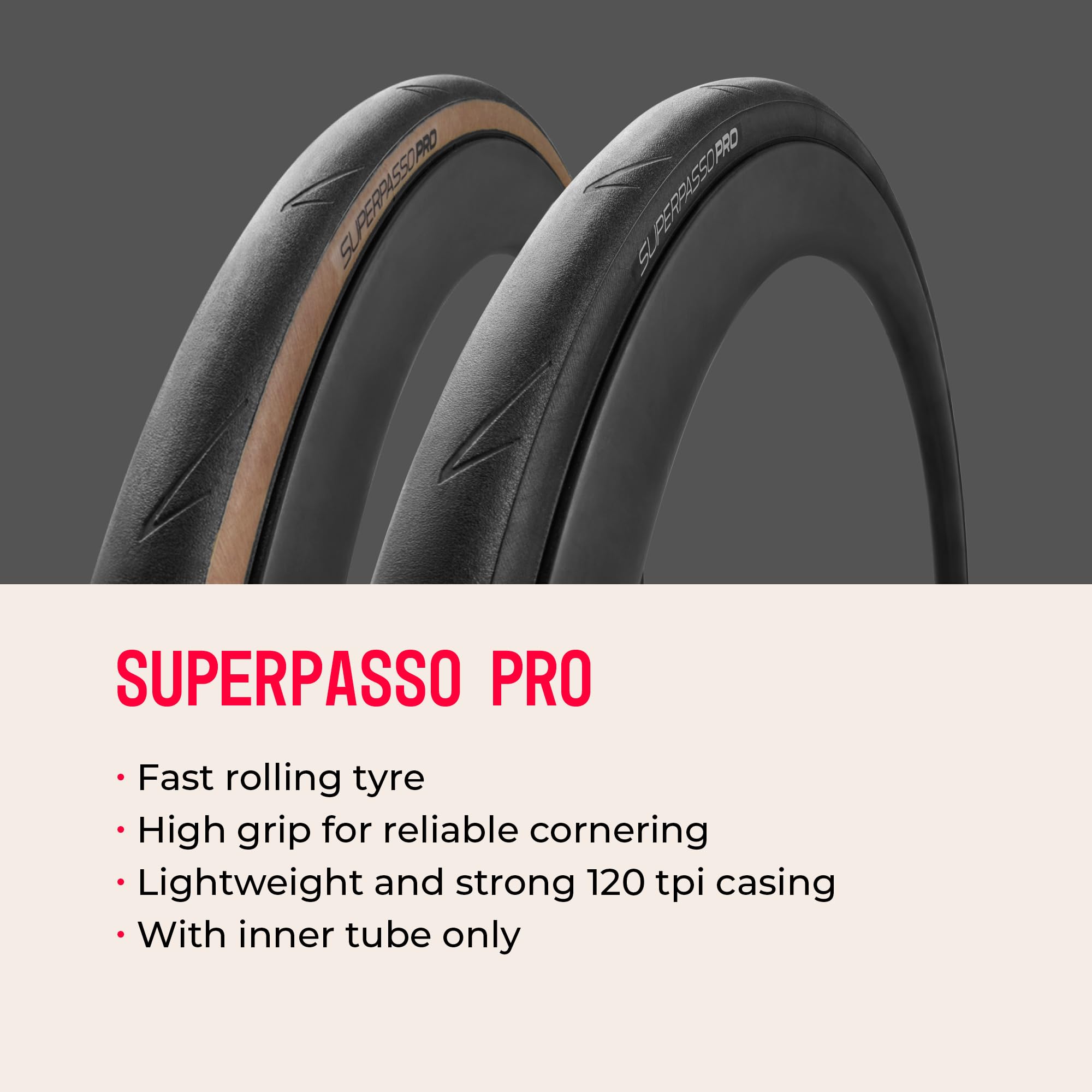 Vredestein Superpasso Pro Rennradreifen, TriComp-Technologie, pannensicher, für den Renneinsatz