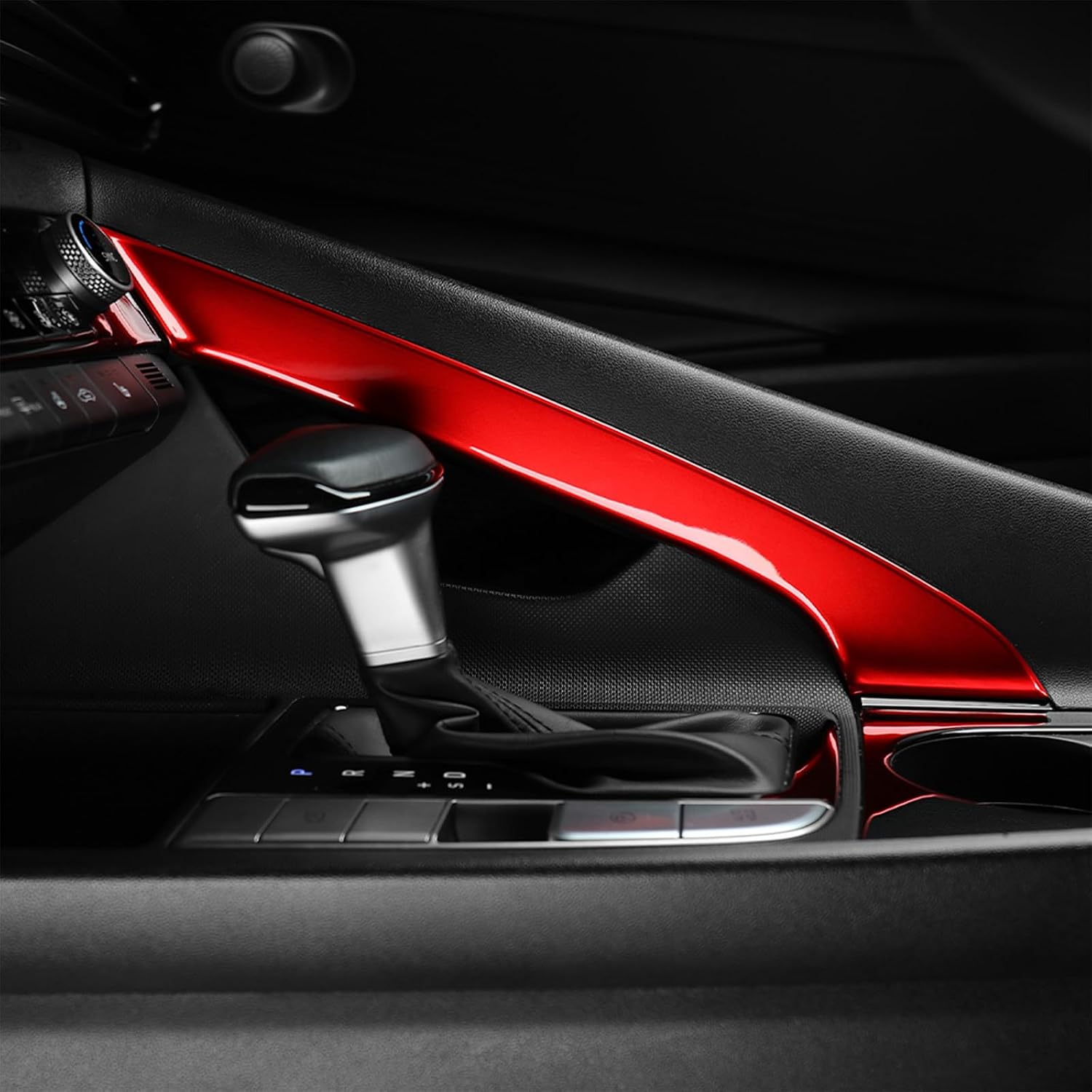 Premium Handbrake Trim Cover & Center Console Trim Compatible with Hyundai Elantra 2021-2025 Accessories, Available only in electronic brake version - Anti-Scratch Upgrade image 2