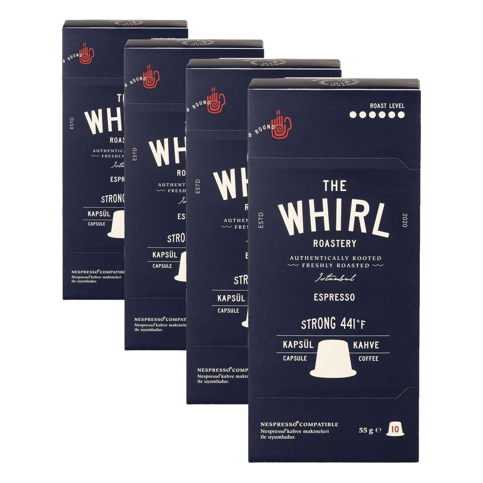 THE WHIRL Espresso Strong Kapsül 55 G (4 paketi)