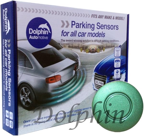 Dolphin Automotive DPS400 Reverse Parking Sensors Auto Express Award Winning 4 Ultrasonic Radar Sensors Kit Audio Alert System Matt & Gloss Black +30 More Colours (Gloss Black) - 2