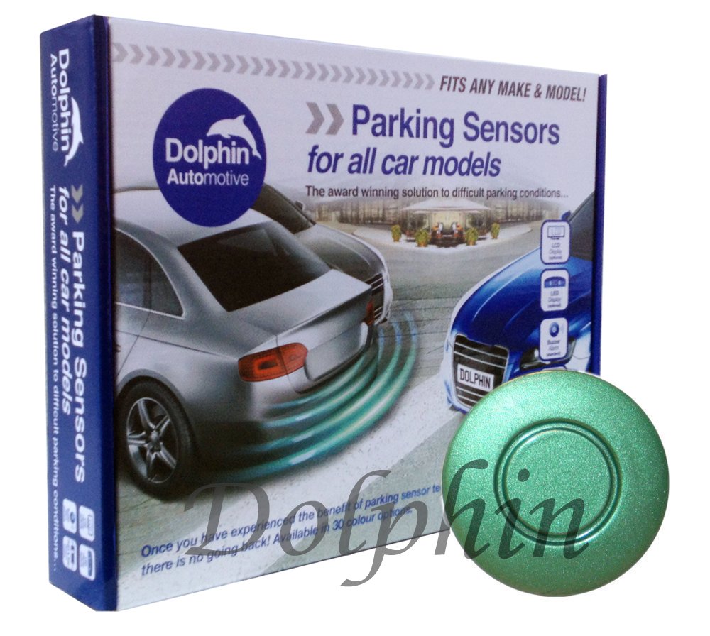 Dolphin Automotive DPS400 Reverse Parking Sensors Auto Express Award Winning 4 Ultrasonic Radar Sensors Kit Audio Alert System Matt & Gloss Black +30 More Colours (Gloss Black) — view 2