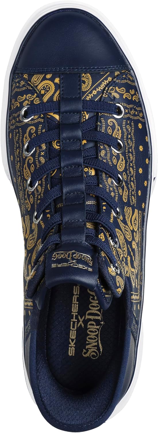 SKECHERS Snoop Dogg コラボシューズ ネイビー Skechers Men's X Dogg: Snoop One-Double G Hands Free Slip-ins