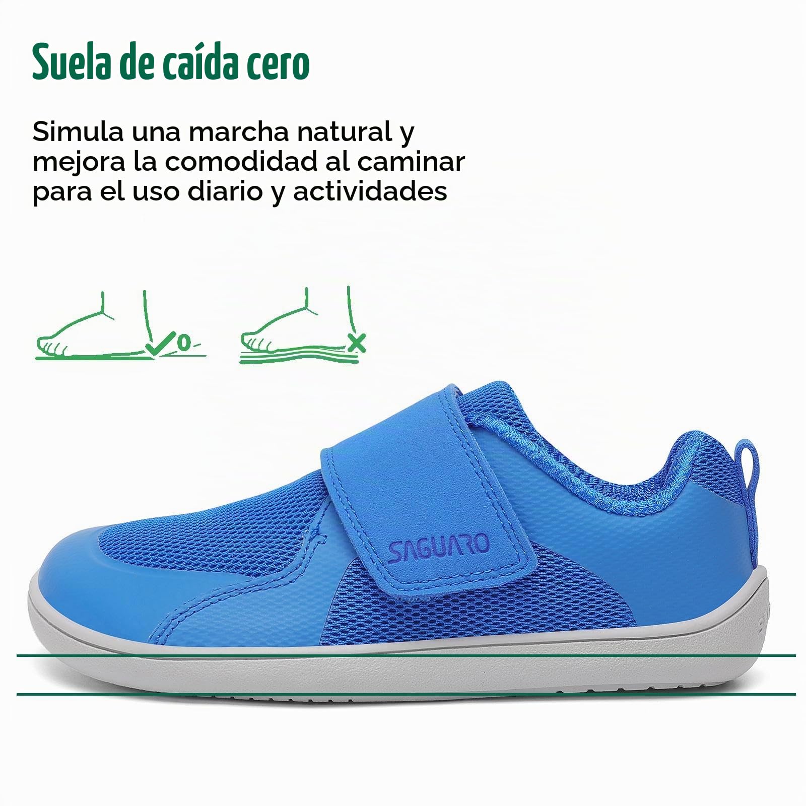 SAGUARO Zapatillas Barefoot Sneakers para Niños Transpirables Ligeras Flexibles para Exterior Interior, 26-36 EU