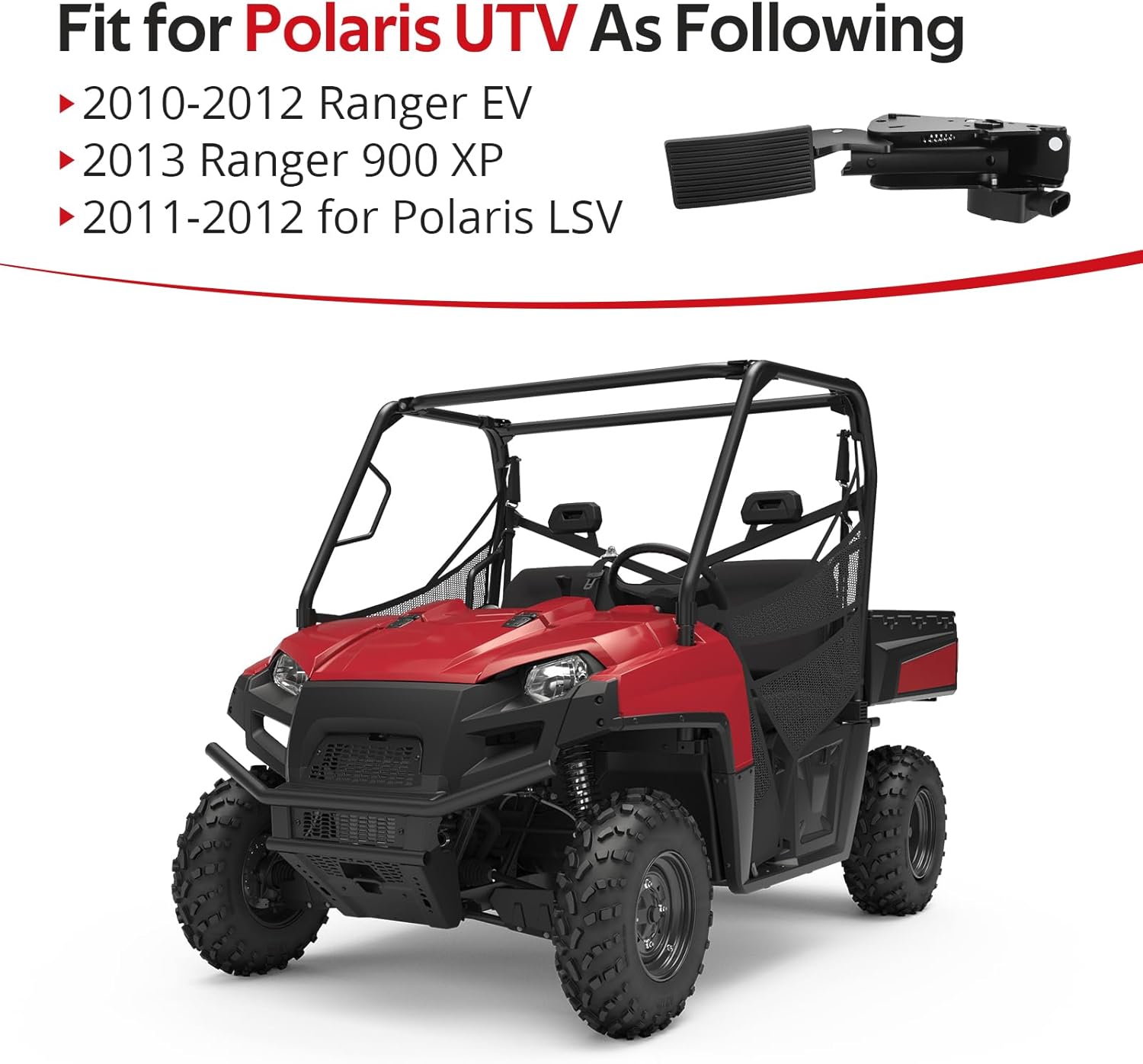 JAVIK Throttle Position Sensor Pedal for Polairs Ranger EV 2010-2012 Ranger 900 XP 2013 for Polaris LSV 2011-2012 O.E.M# 4012657